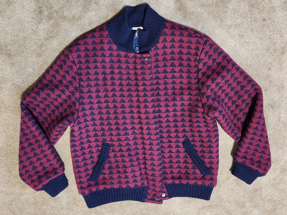 Rare Men's Vintage Brooks Brothers 100% Wool Geometric Jacket M